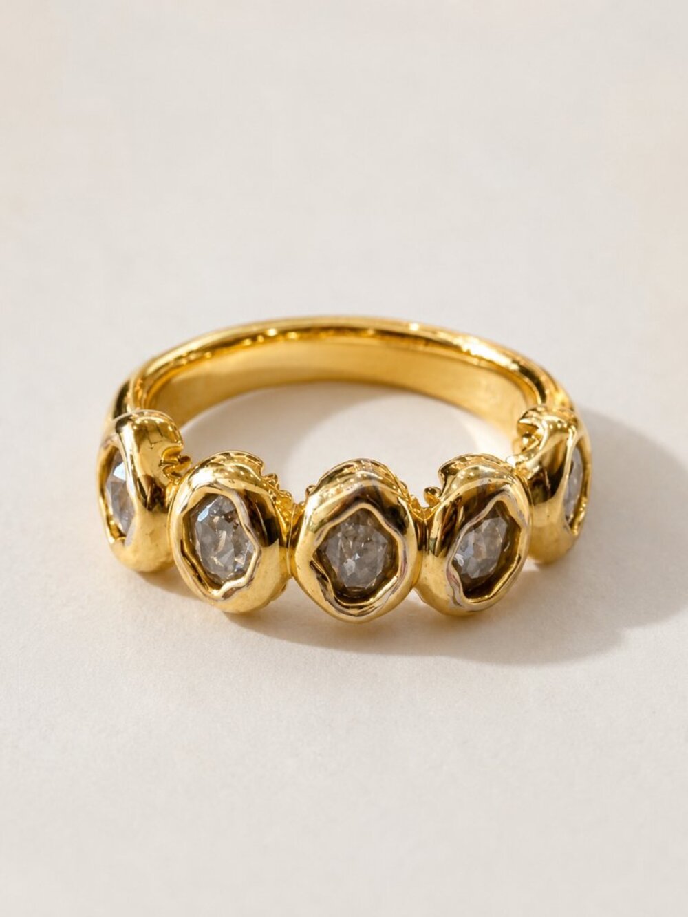 Alexis Bittar Molten Clear Crystal CZ Band Ring Sz. 8 NEW